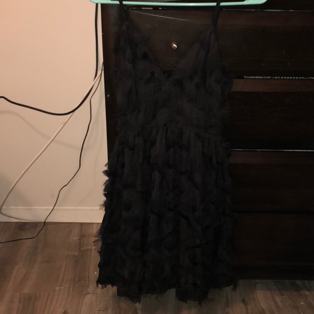 Black feather dress